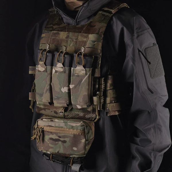 Dulotb-Sac de plaque arrière pour chasse Airsoft, dégagement rapide, Cummerbund avec triple poudres Mag 5.56, LV119 – Image 6