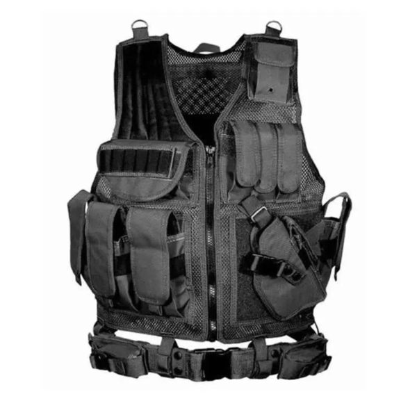 Gilets pare-balles réglables Molle DulglaActiv, veste d'entraînement Airsoft, chasse de sécurité, armée, jeu CS en plein air, saut
