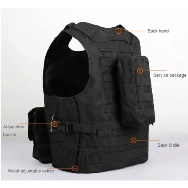 CamSolomon-Gilet de Sécurité pour la html, Vêtement d'Extérieur, Airsoft, Assaut, Molle – Image 4