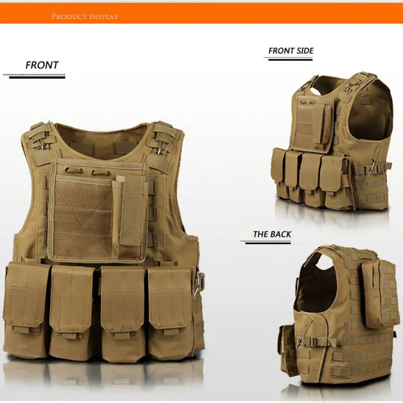 CamSolomon-Gilet de Sécurité pour la html, Vêtement d'Extérieur, Airsoft, Assaut, Molle