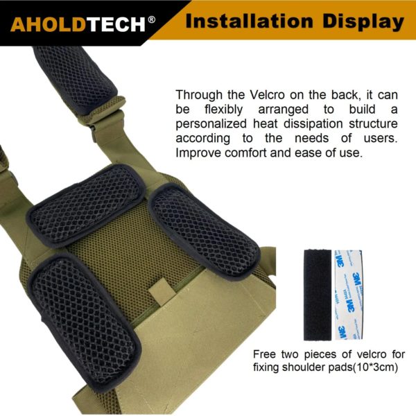 Coussin en maille 3D respirant pour sac à dos extérieur, coussretours de sangle Dulglaired, découpe laser, chasse, plaque de verre, Electrolux – Image 6