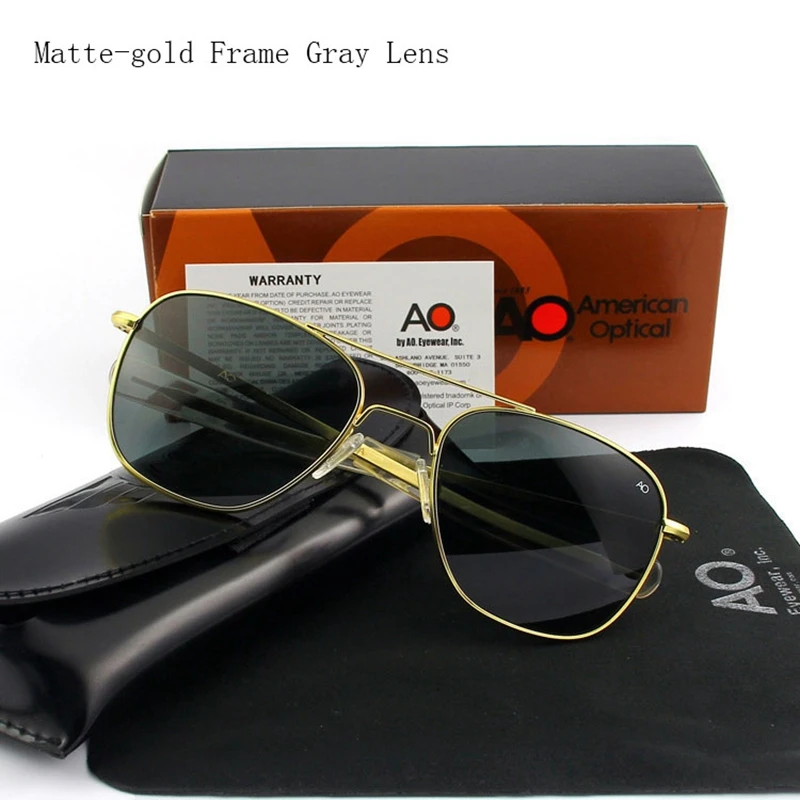 Lunettes de soleil polarisées pour hommes, de qualité supérieure, pour pilote militaire de l'armée américaine, marque de styliste, pour conduire, OP55 OP57