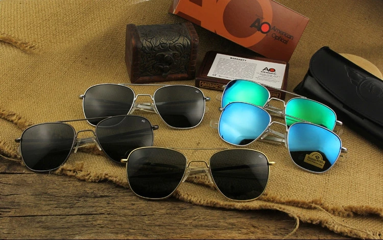 Lunettes de soleil polarisées pour hommes, de qualité supérieure, pour pilote militaire de l'armée américaine, marque de styliste, pour conduire, OP55 OP57