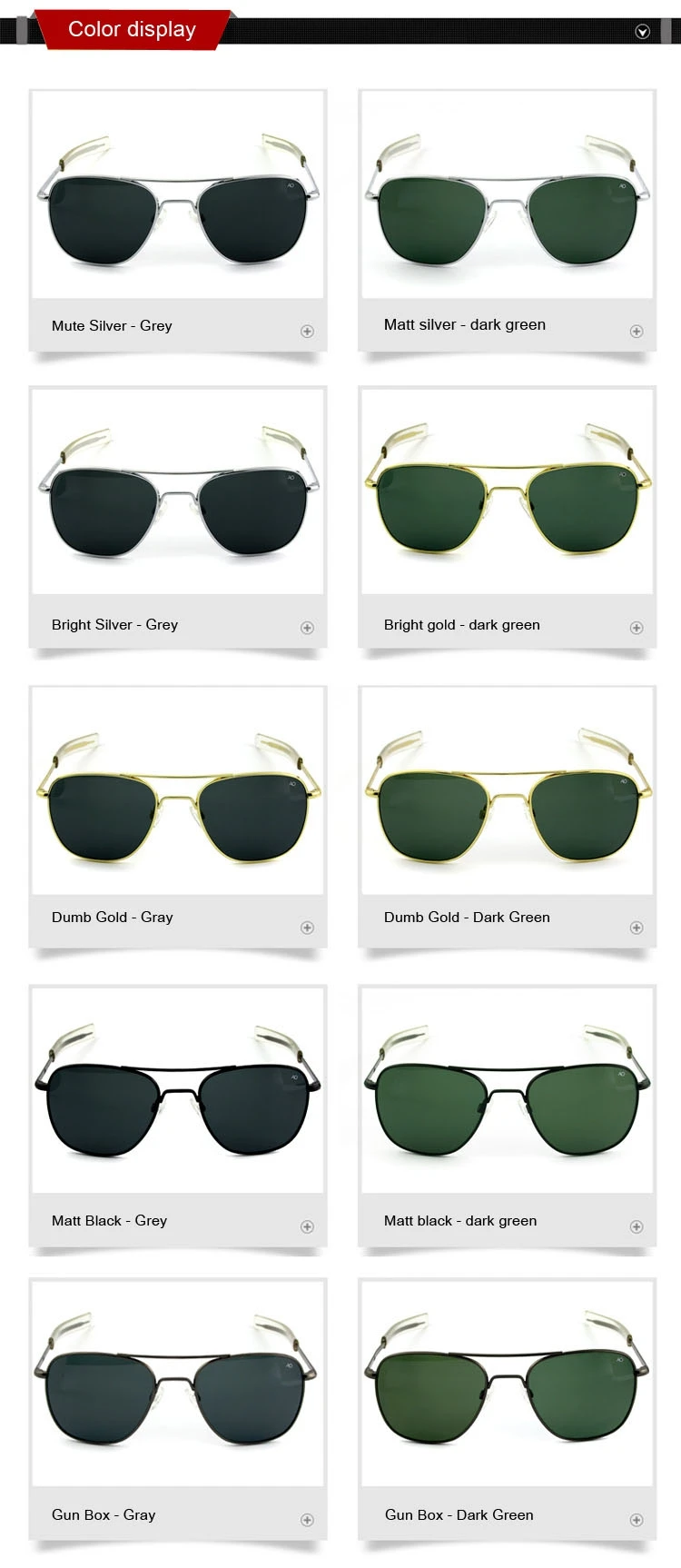 Lunettes de soleil polarisées pour hommes, de qualité supérieure, pour pilote militaire de l'armée américaine, marque de styliste, pour conduire, OP55 OP57