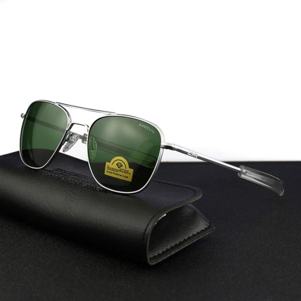 Lunettes de soleil pilote RE pour hommes, lunettes de soleil de qualité supérieure pour hommes, armée américaine, lentille en verre militaire, lentille AO Oculos – Image 2