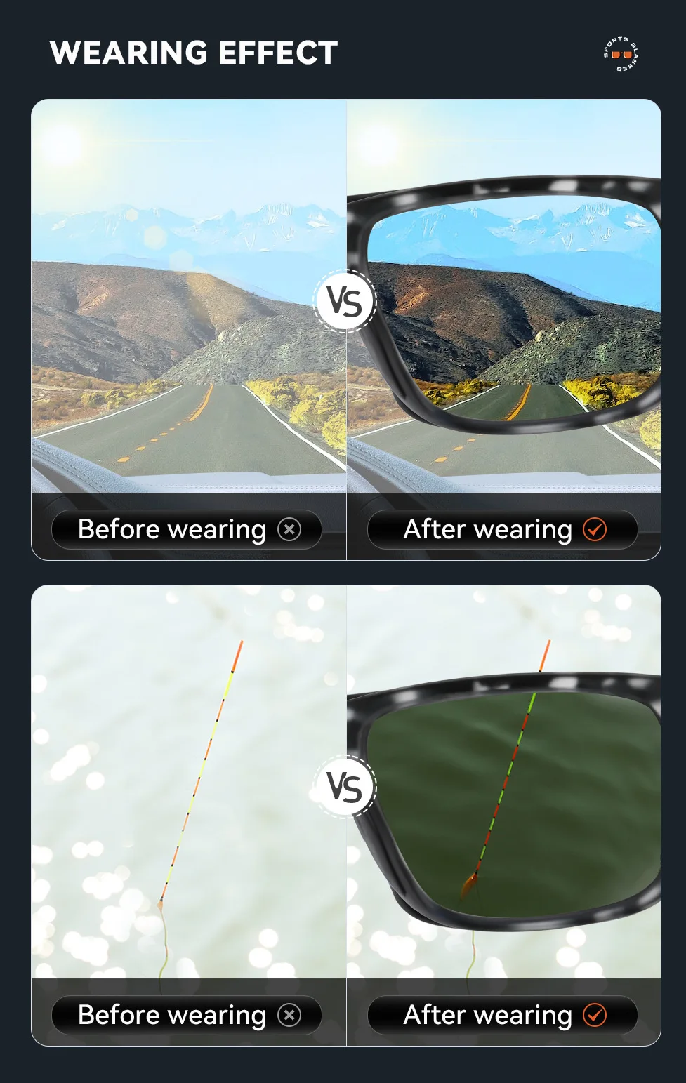Agreenon-Lunettes de soleil carrées classiques pour hommes et femmes, lunettes de conduite HD, lunettes de soleil carrées colorées, lunettes de pêche polarisées en plein air, 2024