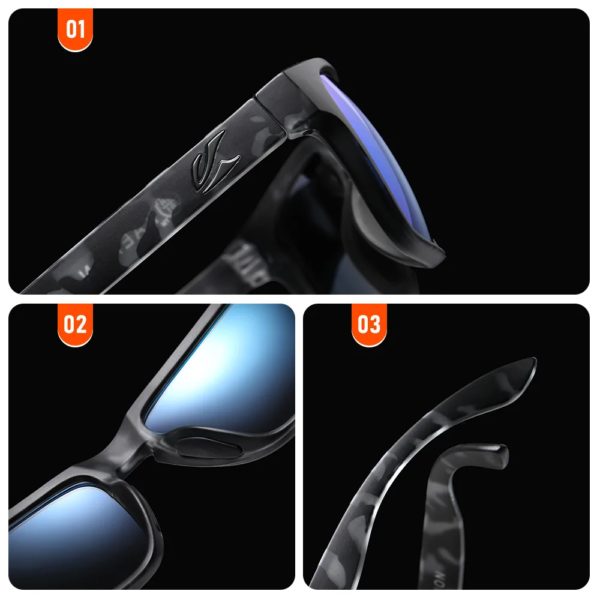 Agreenon-Lunettes de soleil carrées classiques pour hommes et femmes, lunettes de conduite HD, lunettes de soleil carrées colorées, lunettes de pêche polarisées en plein air, 2024 – Image 4