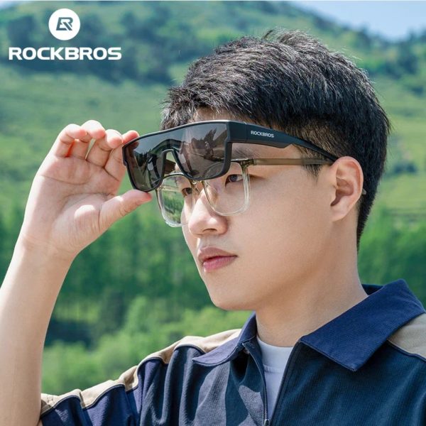 ROCKBROS-Lunettes de soleil polarisées UV400, pour la conduite, la pêche, la randonnée, le vélo