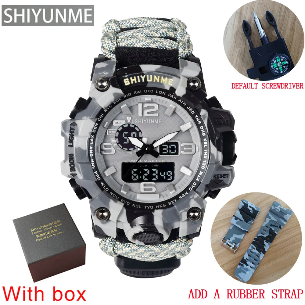 grey with box strap