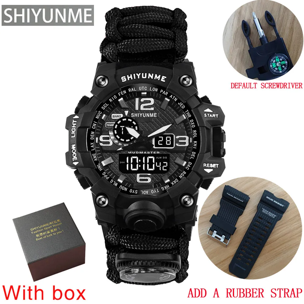 Black with box strap