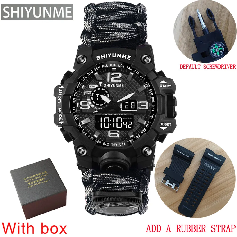 grey with box strap