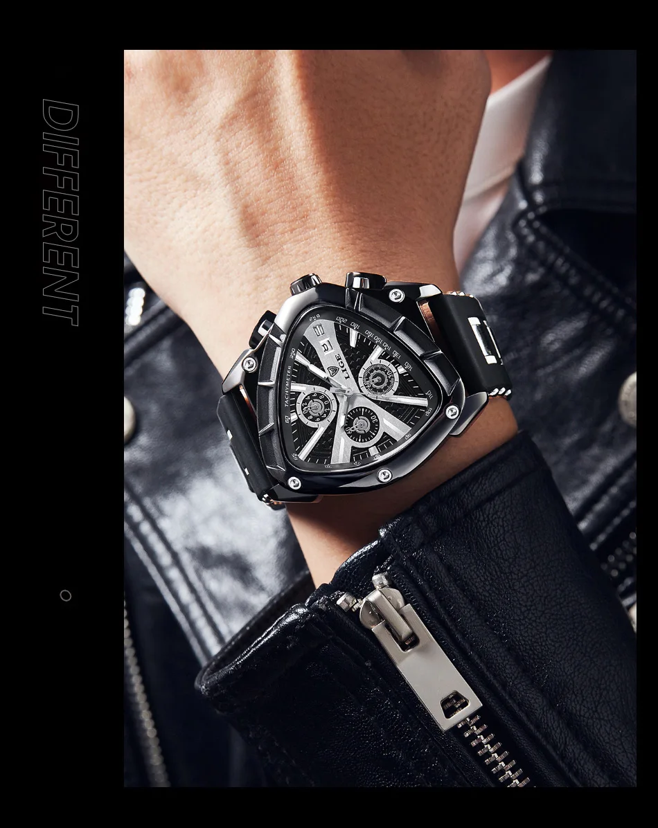 LIGE-Montre-bracelet militaire étanche pour homme, chronographe triangle, montres de sport de l'armée, horloge à quartz de luxe, mode