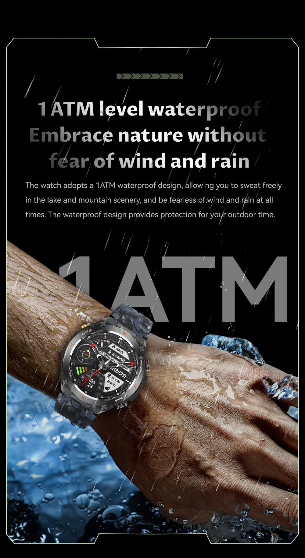 HUAWEI-Montre Connectée GPS pour l'Extérieur, Écran HD AMOLED 2024x412, Fréquence Cardiaque, Appel Bluetooth, Étanche IP68, Bracelet Intelligent pour Homme, Nouveauté 412