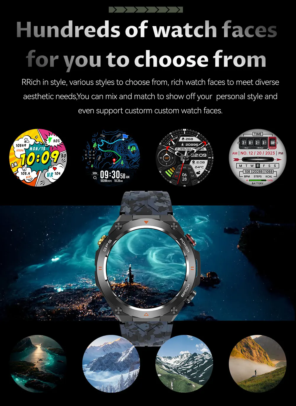 HUAWEI-Montre Connectée GPS pour l'Extérieur, Écran HD AMOLED 2024x412, Fréquence Cardiaque, Appel Bluetooth, Étanche IP68, Bracelet Intelligent pour Homme, Nouveauté 412