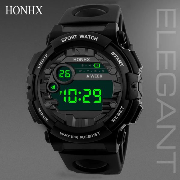 Honhx-Montre numérique LED de luxe pour homme, date de sport, extérieur, électronique, étanche, sports de plein air, fitness, montres militaires