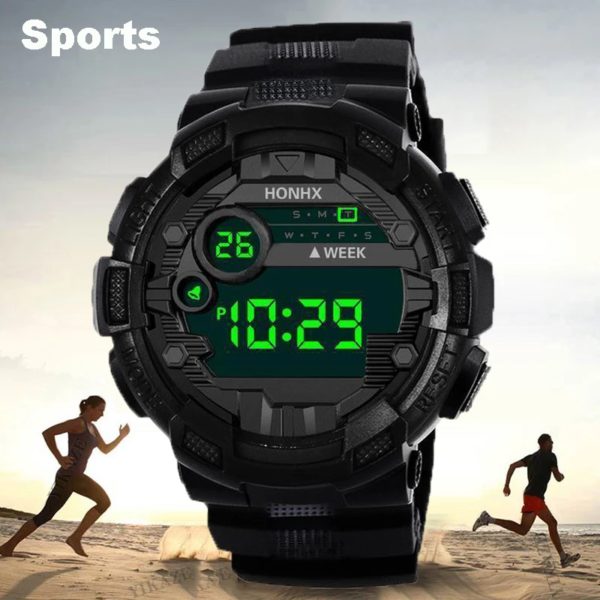 Montres numériques militaires pour hommes, montre-bracelet électronique de sport, horloge à grand cadran, étanche, garçon, enfant, 50mm – Image 2