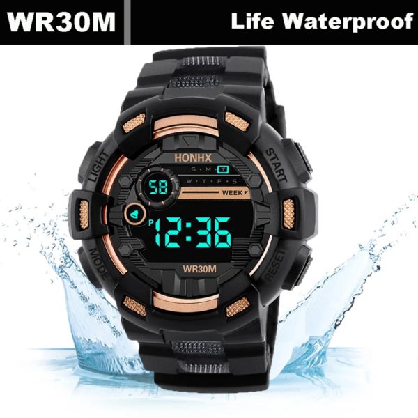 Montres numériques militaires pour hommes, montre-bracelet électronique de sport, horloge à grand cadran, étanche, garçon, enfant, 50mm – Image 6