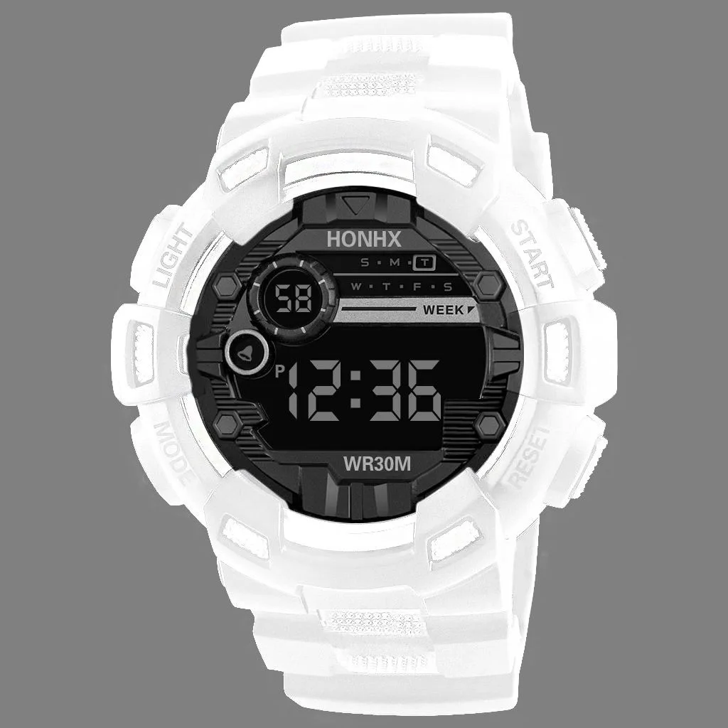 Montres numériques militaires pour hommes, montre-bracelet électronique de sport, horloge à grand cadran, étanche, garçon, enfant, 50mm