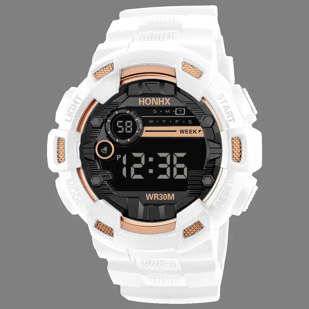 Montres numériques militaires pour hommes, montre-bracelet électronique de sport, horloge à grand cadran, étanche, garçon, enfant, 50mm