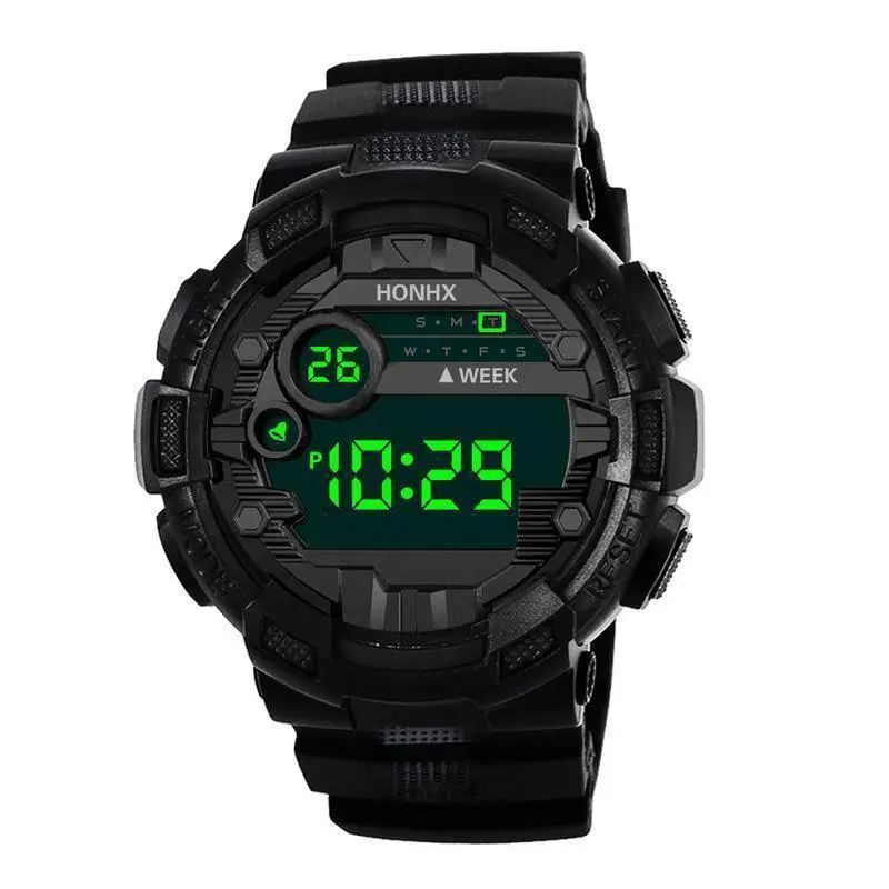 Montres numériques militaires pour hommes, montre-bracelet électronique de sport, horloge à grand cadran, étanche, garçon, enfant, 50mm