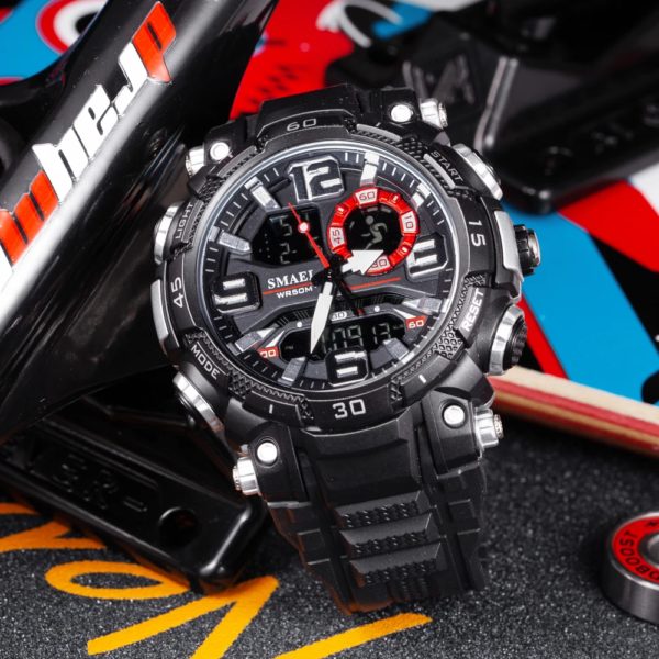 SMAEL Top montres de luxe hommes double affichage montre étanche hommes Sport montre-bracelet hommes militaire armée horloge mâle chronomètre 1921 – Image 3