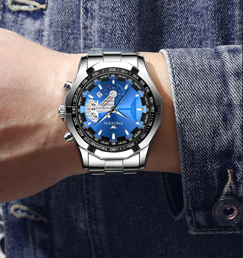 Montre-bracelet de sport à quartz militaire étanche pour hommes, montre de luxe, horloge décontractée, entièrement en acier, marque supérieure, mode, 2024