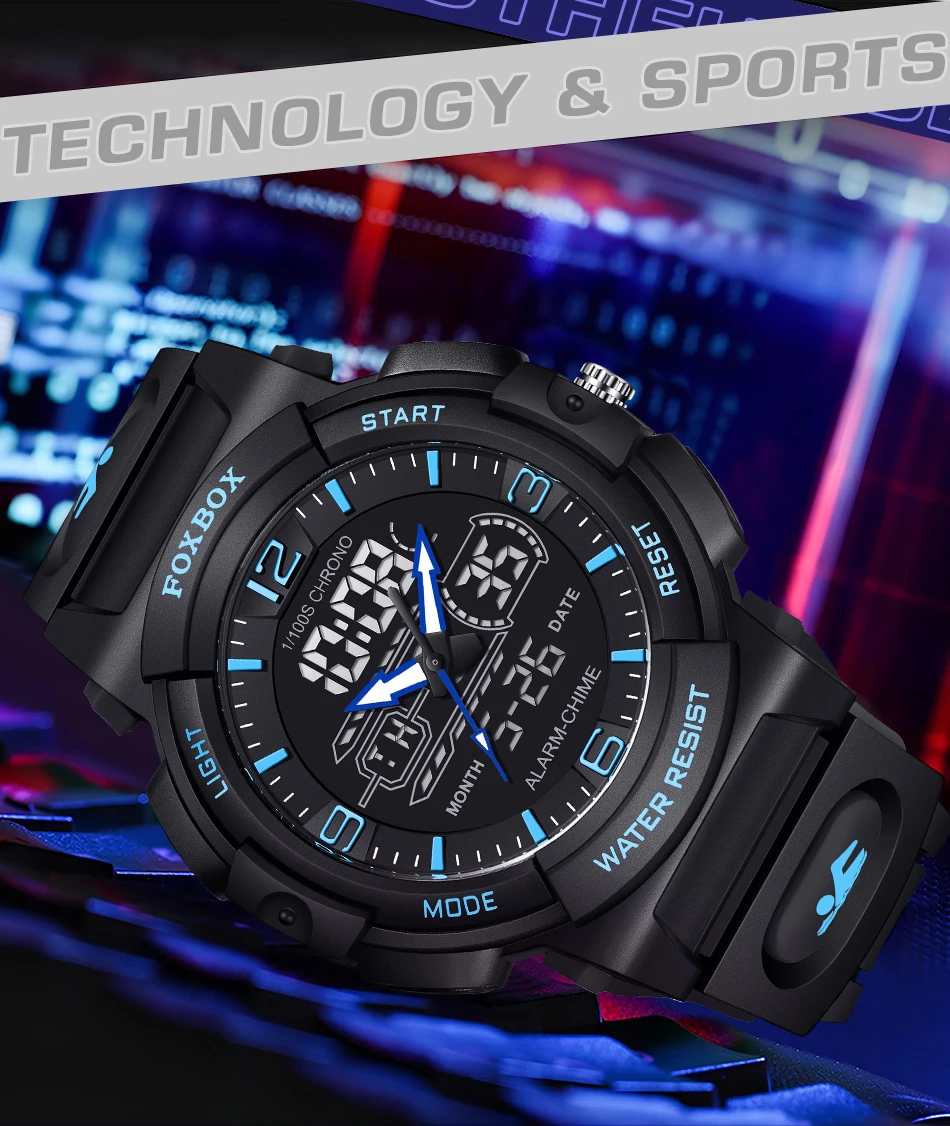 LIGE-Montre-bracelet à quartz étanche pour homme, 50m, horloge, alarme, écran LCD, tourisme, militaire, sport, montres pour homme, nouveau