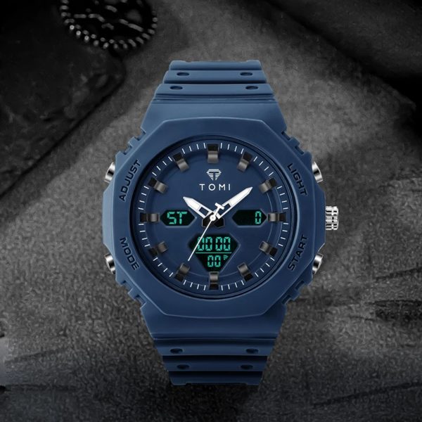 TOMI-Montre numérique pour homme, montre électronique extérieure multifonctionnelle, montre de sport étanche à 30m, montre d'exploration militaire pour étudiant – Image 4