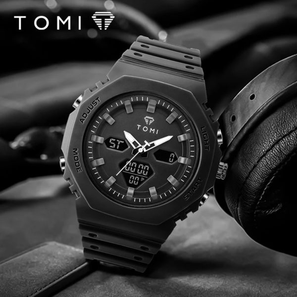 TOMI-Montre numérique pour homme, montre électronique extérieure multifonctionnelle, montre de sport étanche à 30m, montre d'exploration militaire pour étudiant