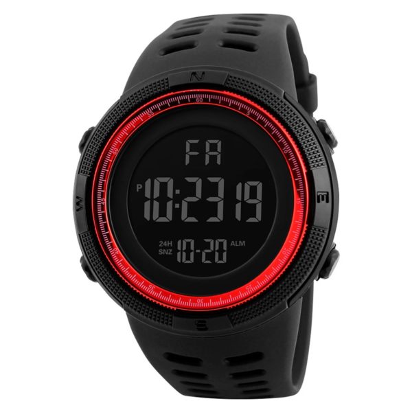 Montre de sport numérique étanche pour homme, chronomètre Shoe décontracté, alarme, montre de l'armée simple pour la course, l'escalade, la pêche – Image 6