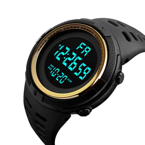 Montre de sport numérique étanche pour homme, chronomètre Shoe décontracté, alarme, montre de l'armée simple pour la course, l'escalade, la pêche – Image 4