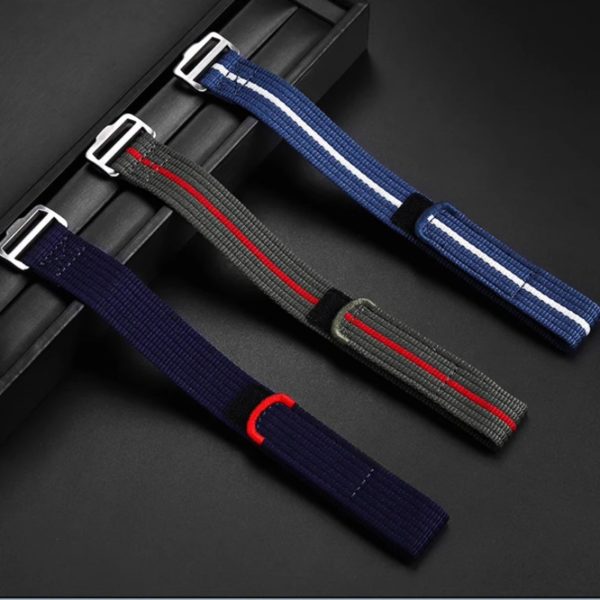 Bracelet de montre rayé pour homme, bracelet de montre souple, Tudor Black Bay UR GNE, 1958 nylon, vert armée, rouge, haute qualité, 22mm – Image 3