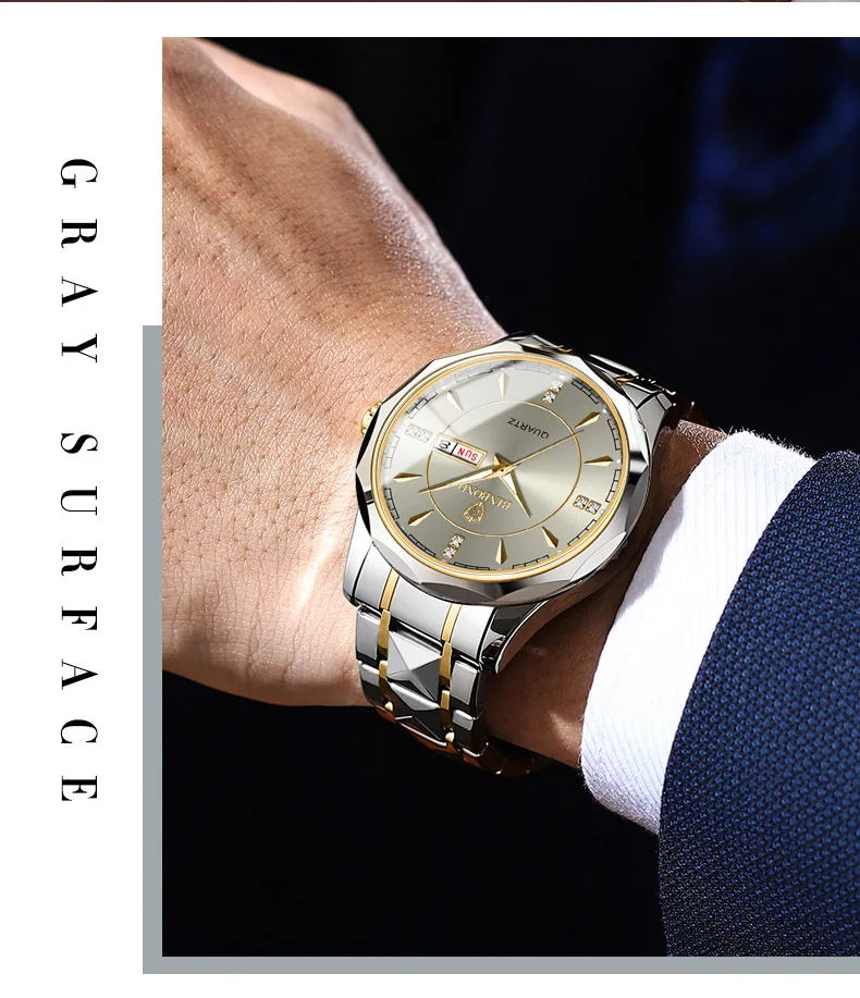 BINBOND-Montre de dehors Militaire pour Homme, Bracelet en Acier, Étanche, Shoous, Plusieurs Couleurs, Mode, Marque Internationale, B5552