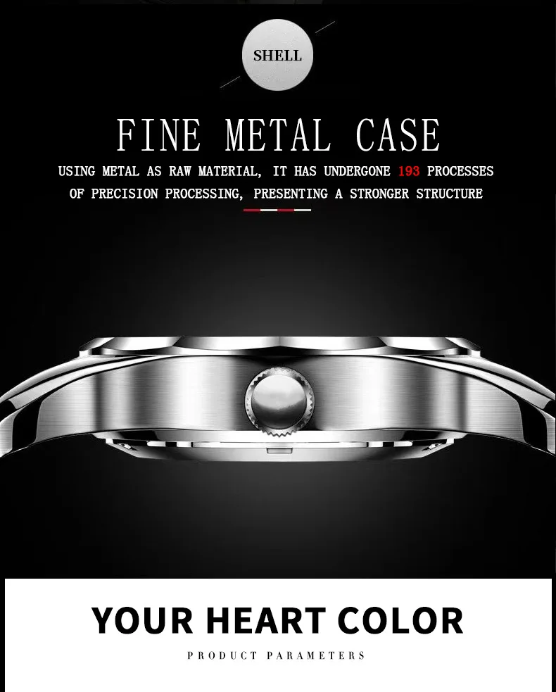 BINBOND-Montre de dehors Militaire pour Homme, Bracelet en Acier, Étanche, Shoous, Plusieurs Couleurs, Mode, Marque Internationale, B5552