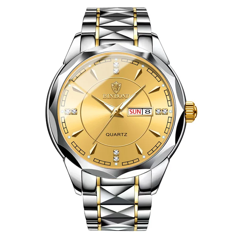 Steel gold silver