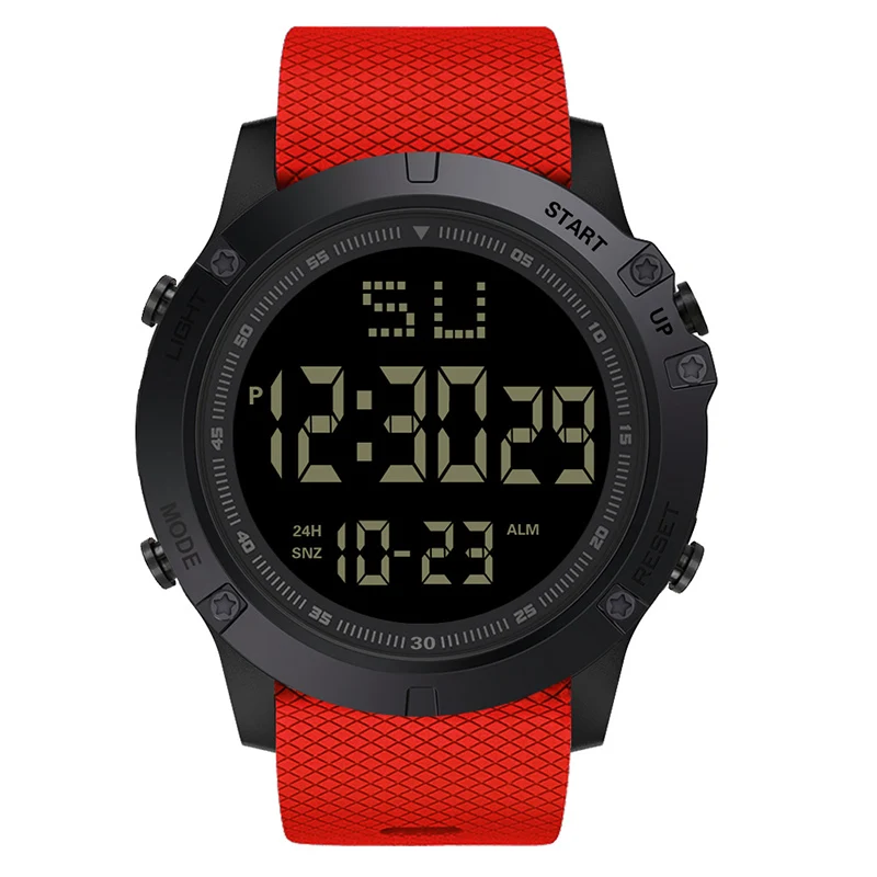 YIKAZE-Montre Numérique de dehors pour Homme, Grand Cadran Multifonctionnel, Étanche, Militaire, Montre-Bracelet Électronique pour Enfant