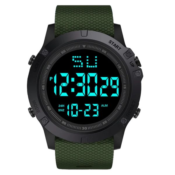 YIKAZE-Montre Numérique de dehors pour Homme, Grand Cadran Multifonctionnel, Étanche, Militaire, Montre-Bracelet Électronique pour Enfant – Image 2