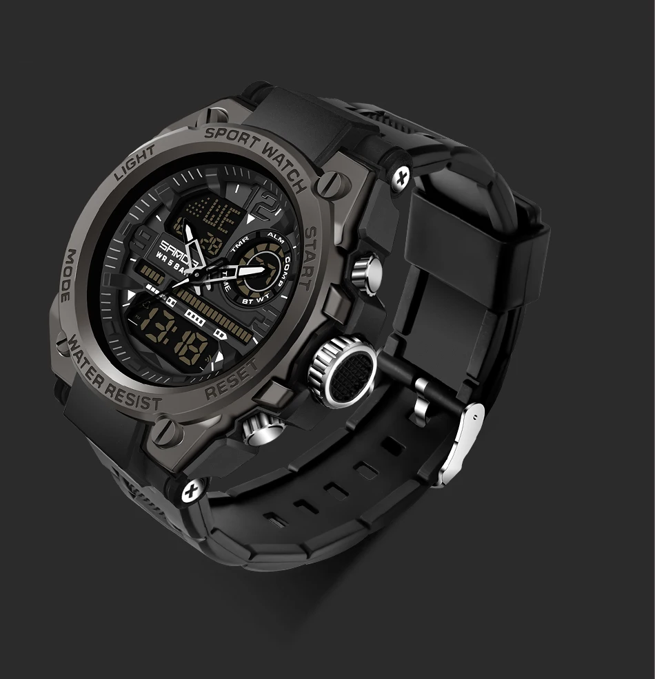SANDA – montre numérique de sport pour hommes, Style 739G, antichoc, électronique, étanche
