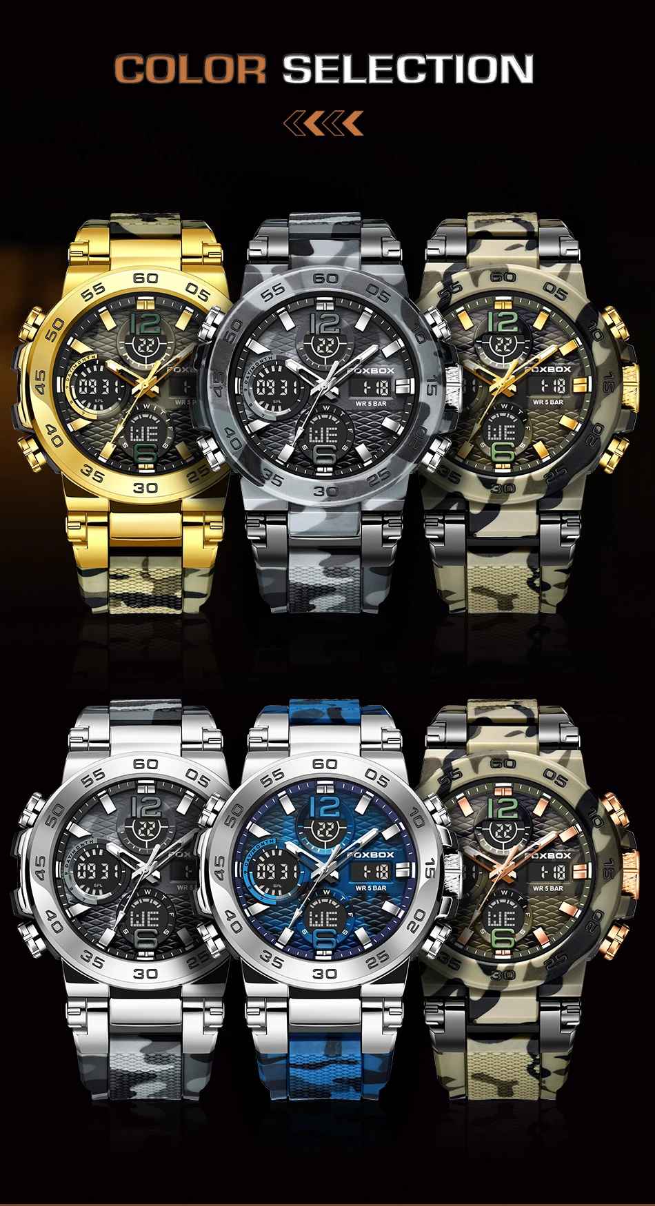 LIGE-Montre de sport électronique numérique pour homme, fonction complète, heure mondiale, LED, lampe de levage automatique de la main, étanche, nouveau