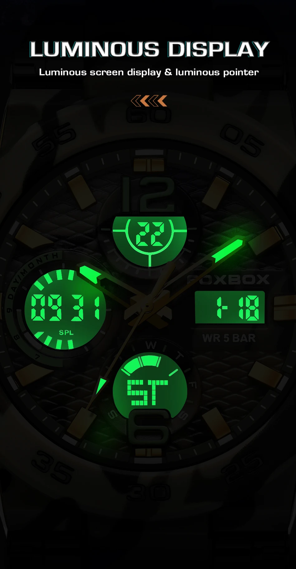 LIGE-Montre de sport électronique numérique pour homme, fonction complète, heure mondiale, LED, lampe de levage automatique de la main, étanche, nouveau
