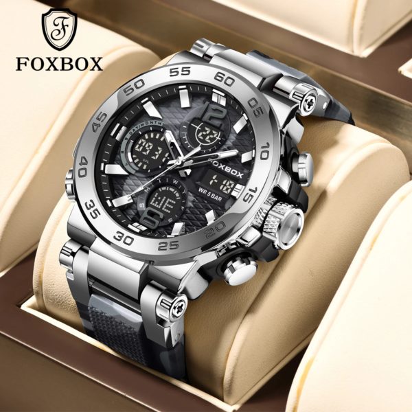 LIGE-Montre de sport électronique numérique pour homme, fonction complète, heure mondiale, LED, lampe de levage automatique de la main, étanche, nouveau – Image 6