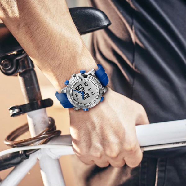 SINOBI-Montre Numérique de dehors pour Homme, Chronographe, Étanche, Noir, Militaire, Genève, Horloge à Quartz – Image 6