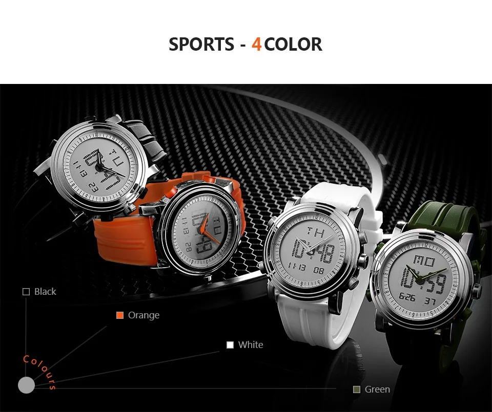 SINOBI-Montre Numérique de dehors pour Homme, Chronographe, Étanche, Noir, Militaire, Genève, Horloge à Quartz