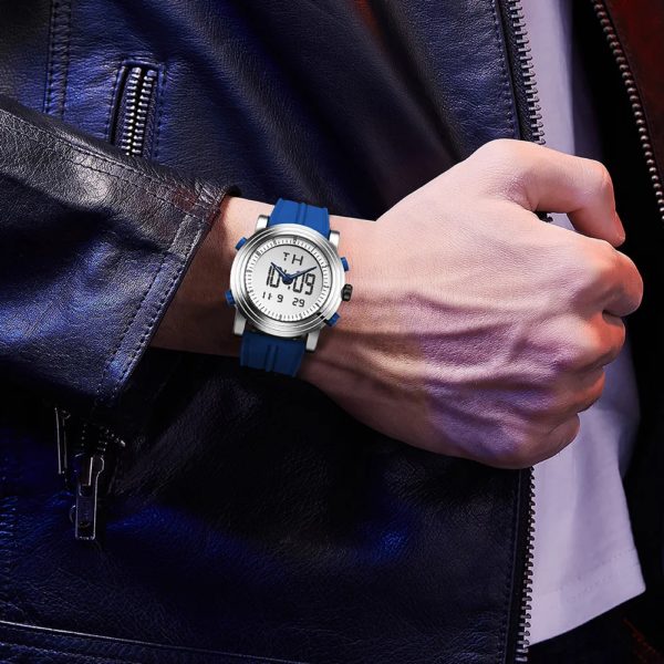 SINOBI-Montre Numérique de dehors pour Homme, Chronographe, Étanche, Noir, Militaire, Genève, Horloge à Quartz – Image 4