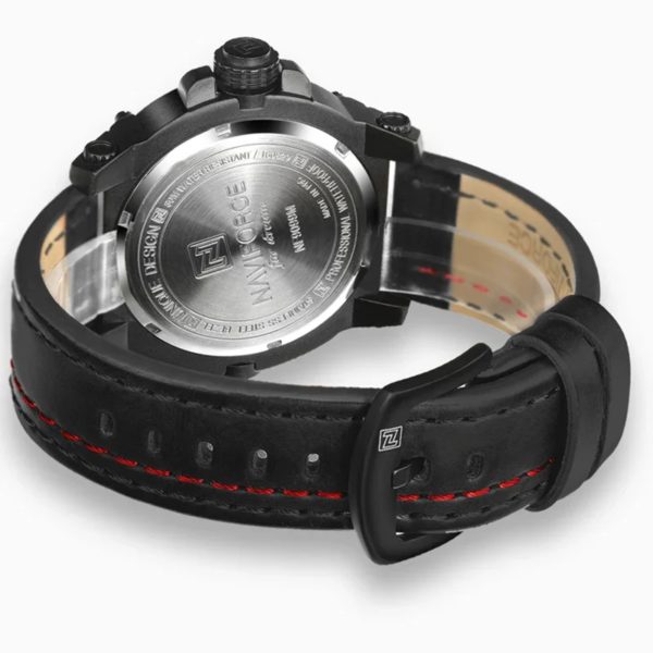 NAVIFORCE-Montre à Quartz pour Homme, Marque de Luxe, dehors Militaire, Date Analogique, Horloge, Bracelet en Cuir, Livraison Gratuite – Image 6