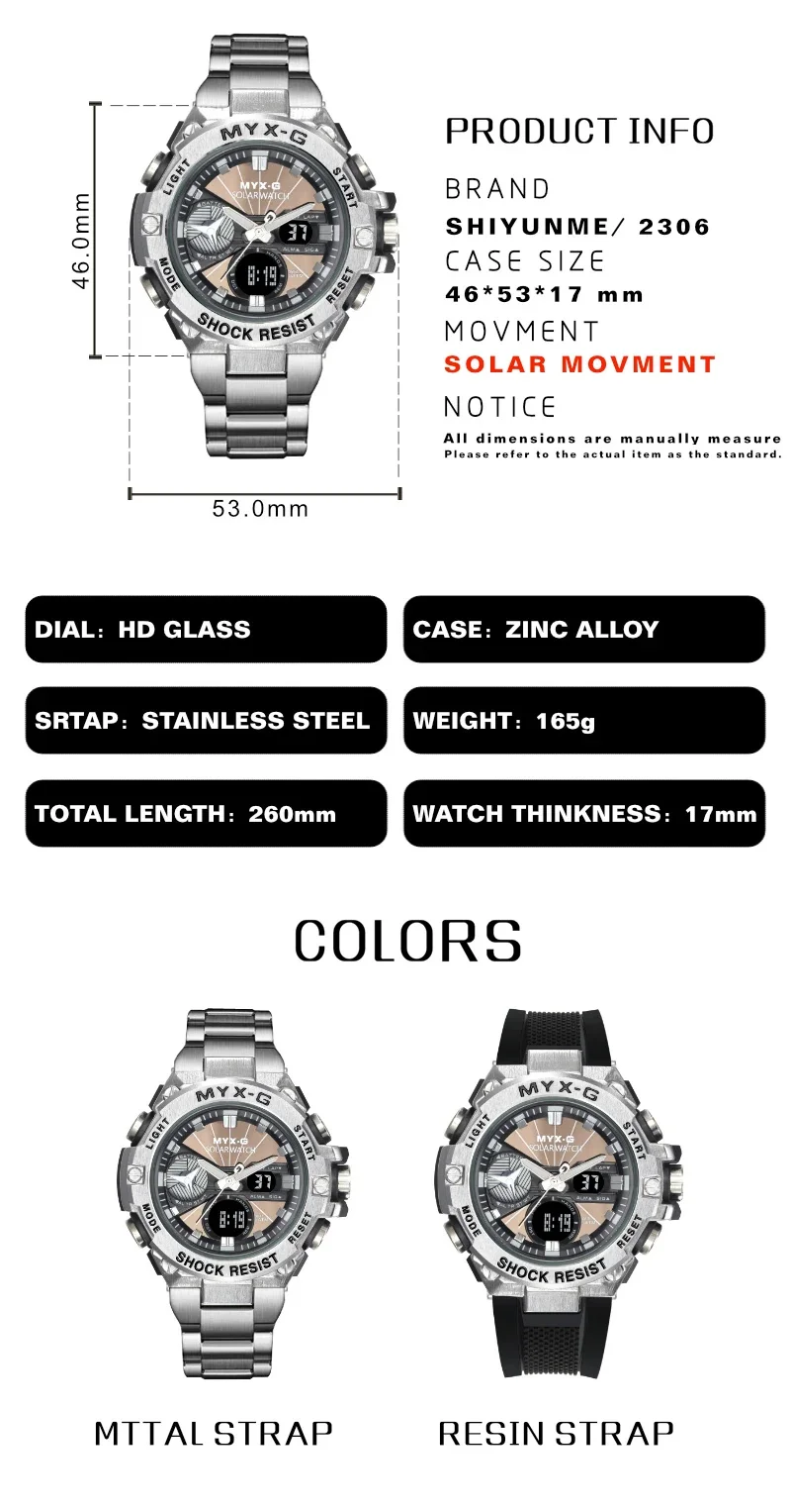 Montre à énergie solaire pour homme, Endurance Light, Minuterie à énergie cinétique, Réveil, Moulin à vent rotatif, Tout acier, Reloj zones bre