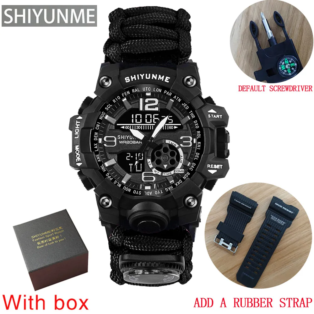 Black with box strap