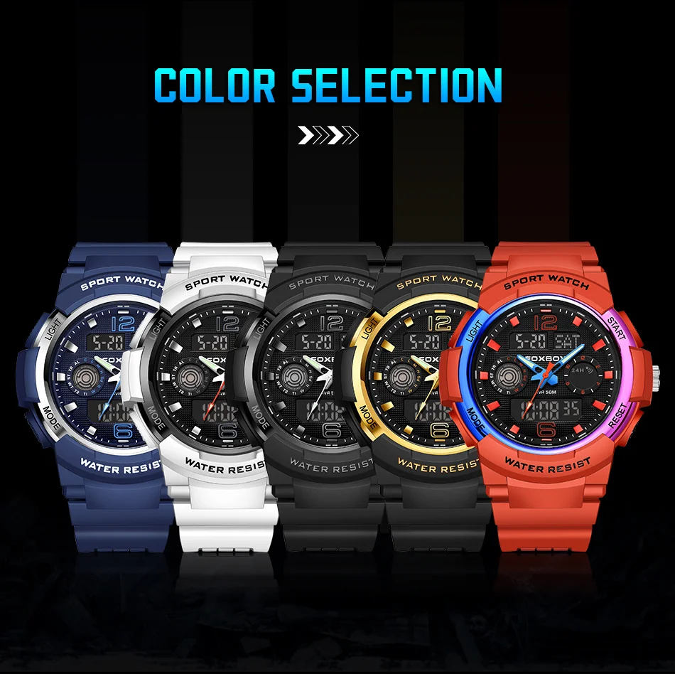 LIGE-Montre à quartz étanche pour homme, affichage numérique des touristes, montres de sport militaires, cadran bleu, chronographe calendrier, mode