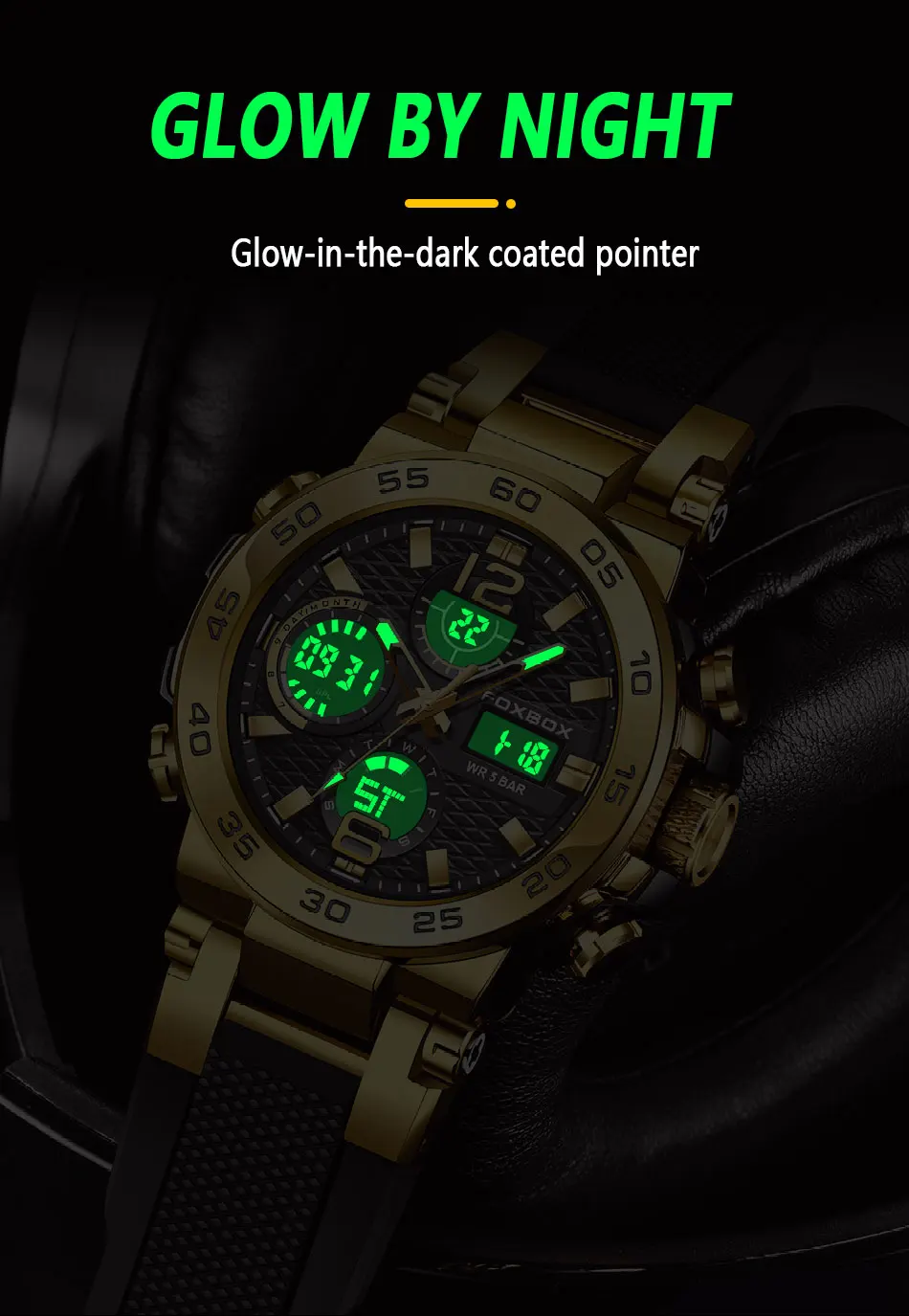 LIGE-Montres-bracelets de luxe à affichage LED pour hommes, montre de sport Shoous, horloge militaire à quartz étanche pour hommes, 2024
