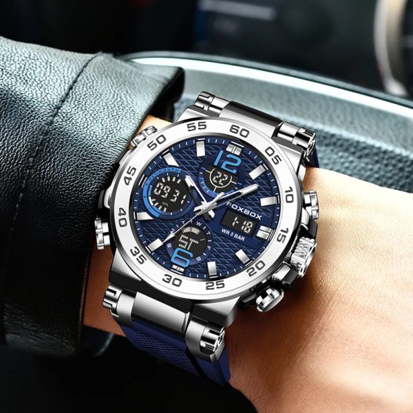 LIGE-Montres-bracelets de luxe à affichage LED pour hommes, montre de sport Shoous, horloge militaire à quartz étanche pour hommes, 2024 – Image 6